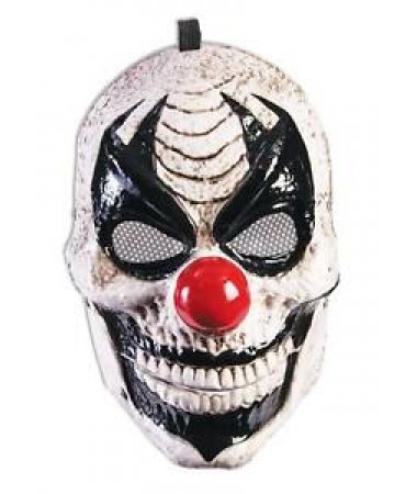 Moving Jaw Clown mask black and white BUY